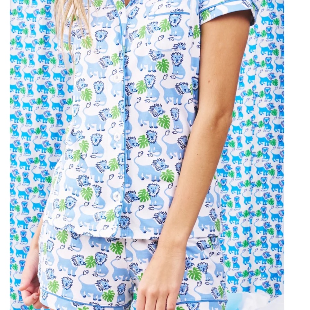 Roller Rabbit Leo The Lion Polo Pajamas Set